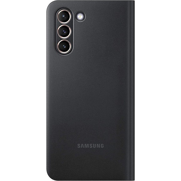 Samsung - EF-NG991PBEGUS LED Wallet Cover for Galaxy S21 - Black - Picture 4 of 9